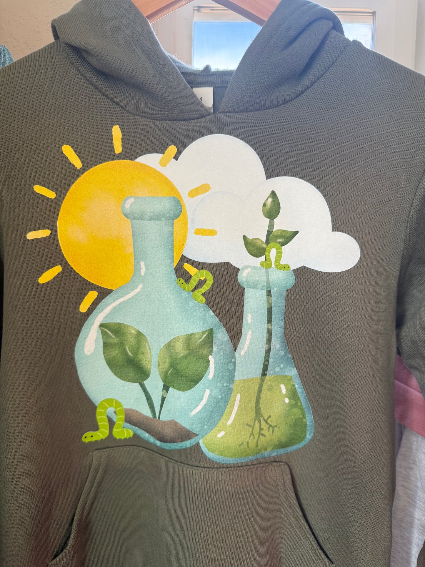 Plants in Beakers Biology Youth hoodie