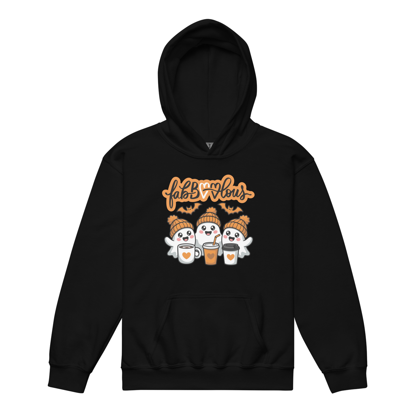 Halloween Fabulous Ghost Besties Youth heavy blend hoodie