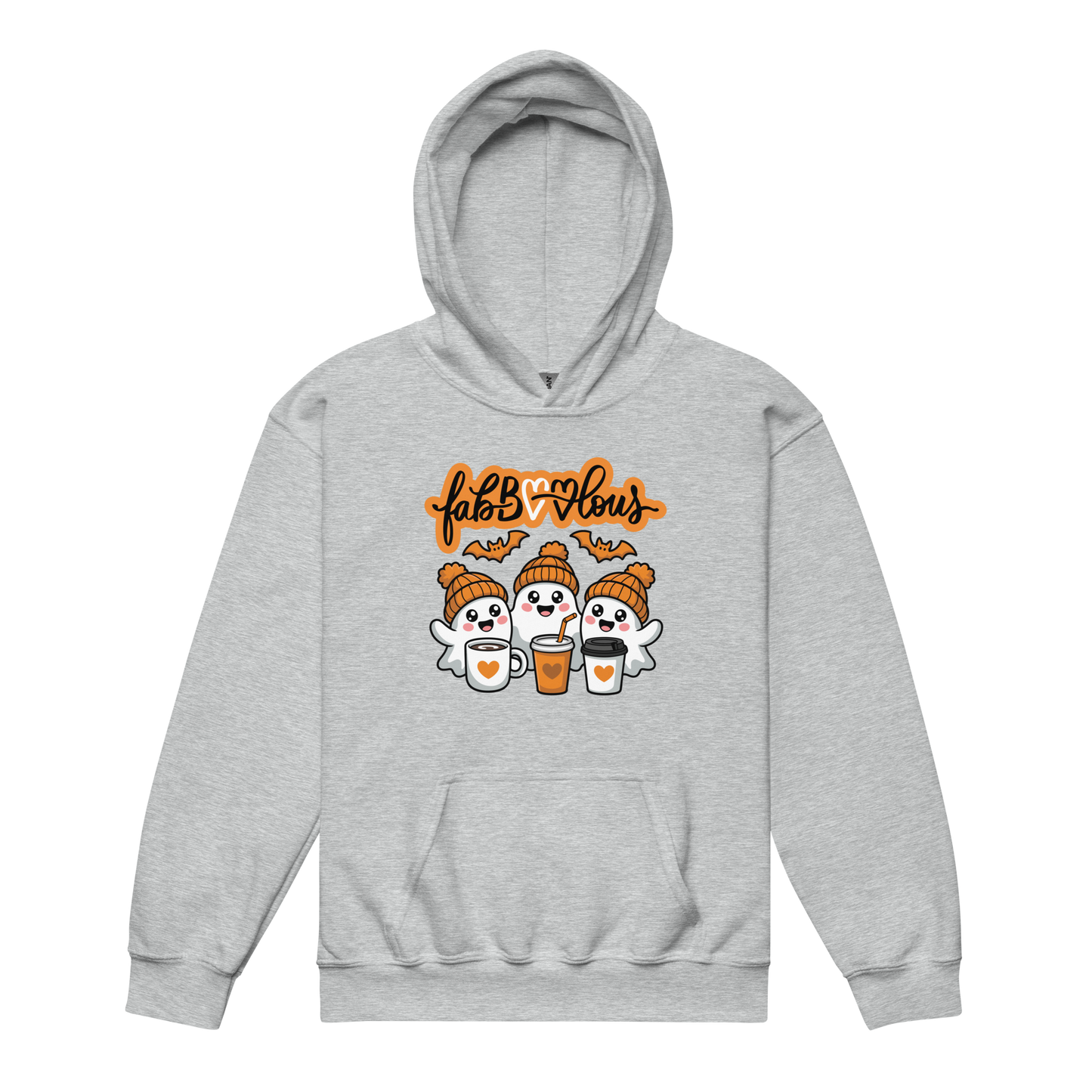 Halloween Fabulous Ghost Besties Youth heavy blend hoodie
