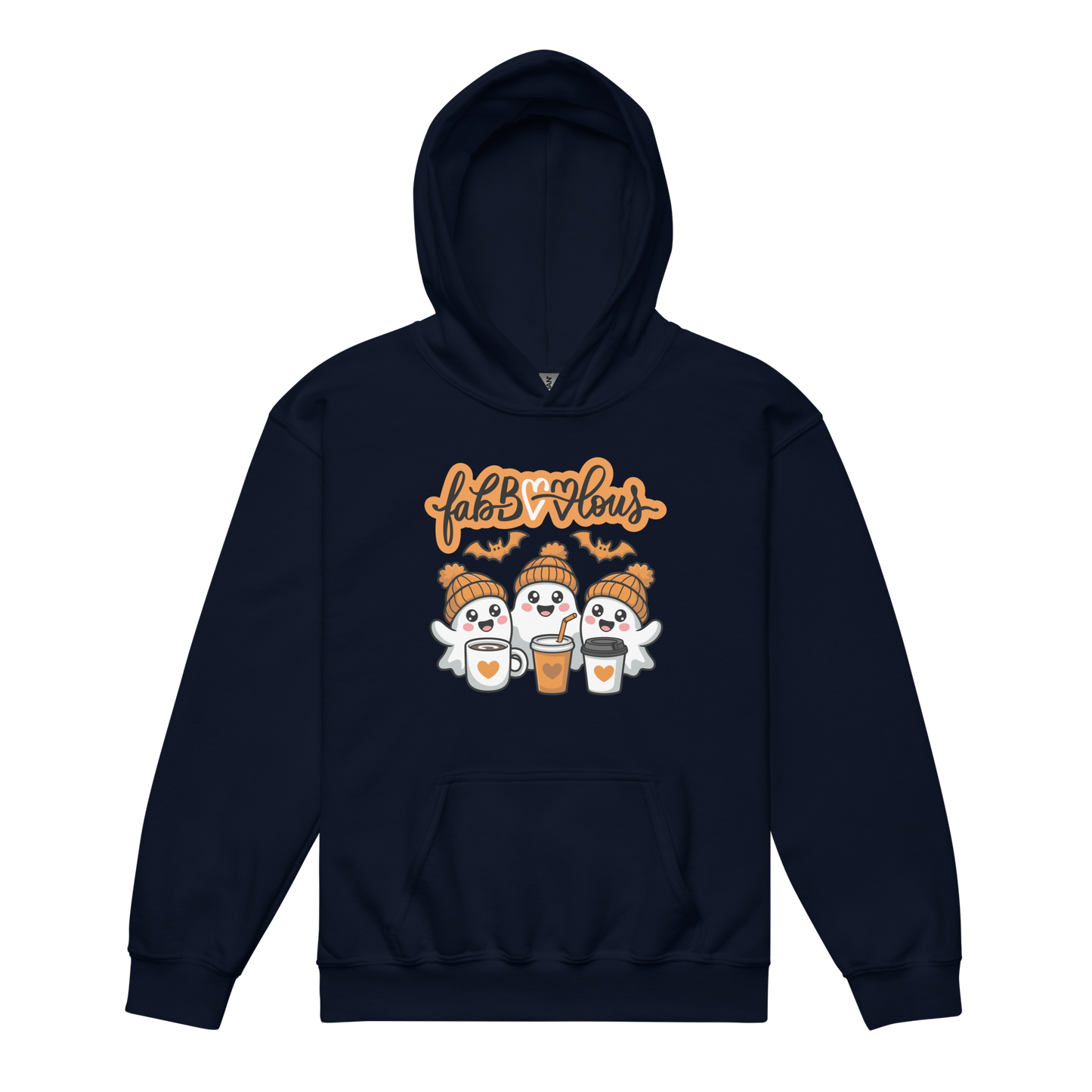 Halloween Fabulous Ghost Besties Youth heavy blend hoodie