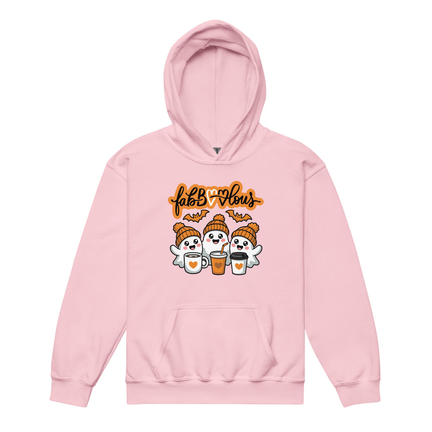 Halloween Fabulous Ghost Besties Youth heavy blend hoodie