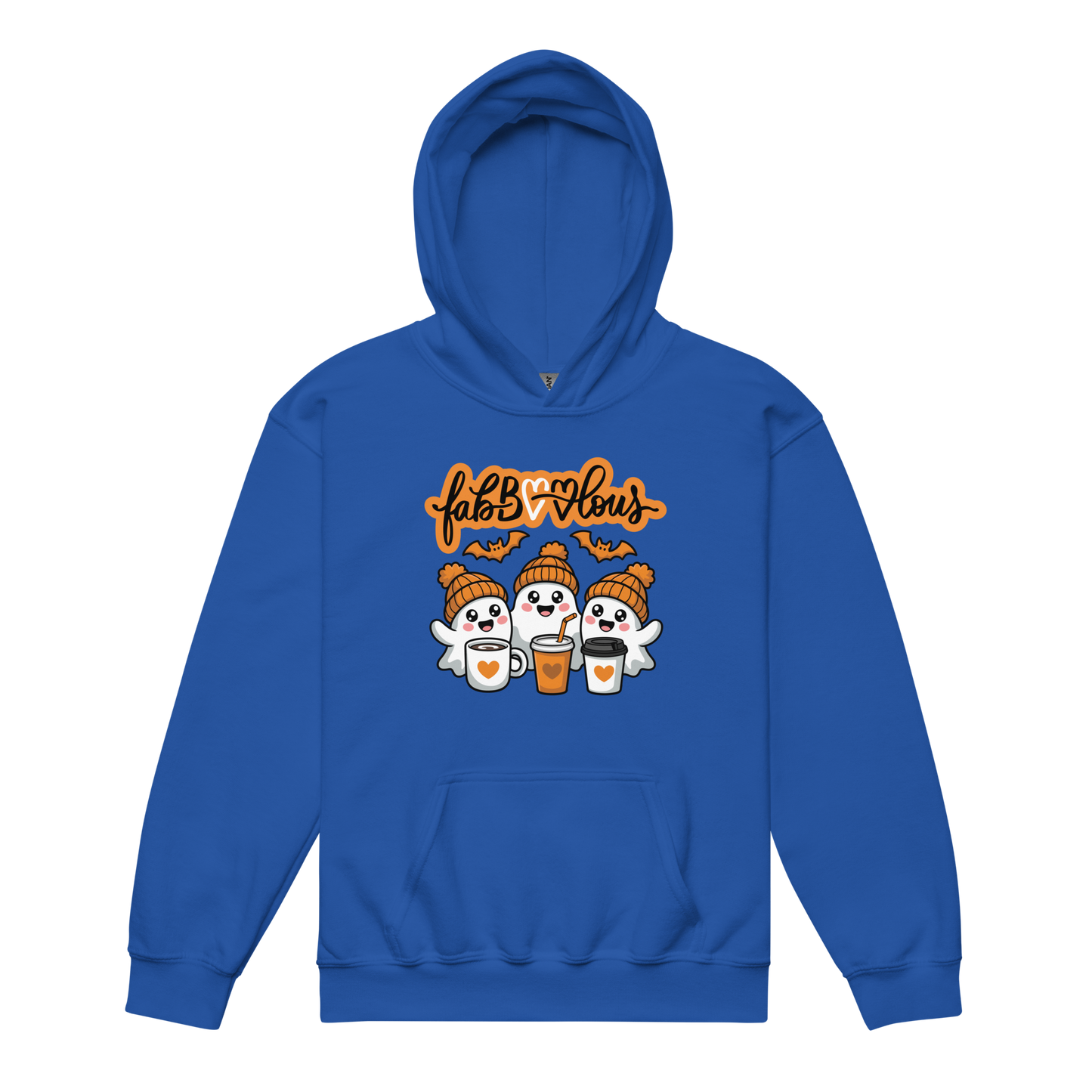 Halloween Fabulous Ghost Besties Youth heavy blend hoodie
