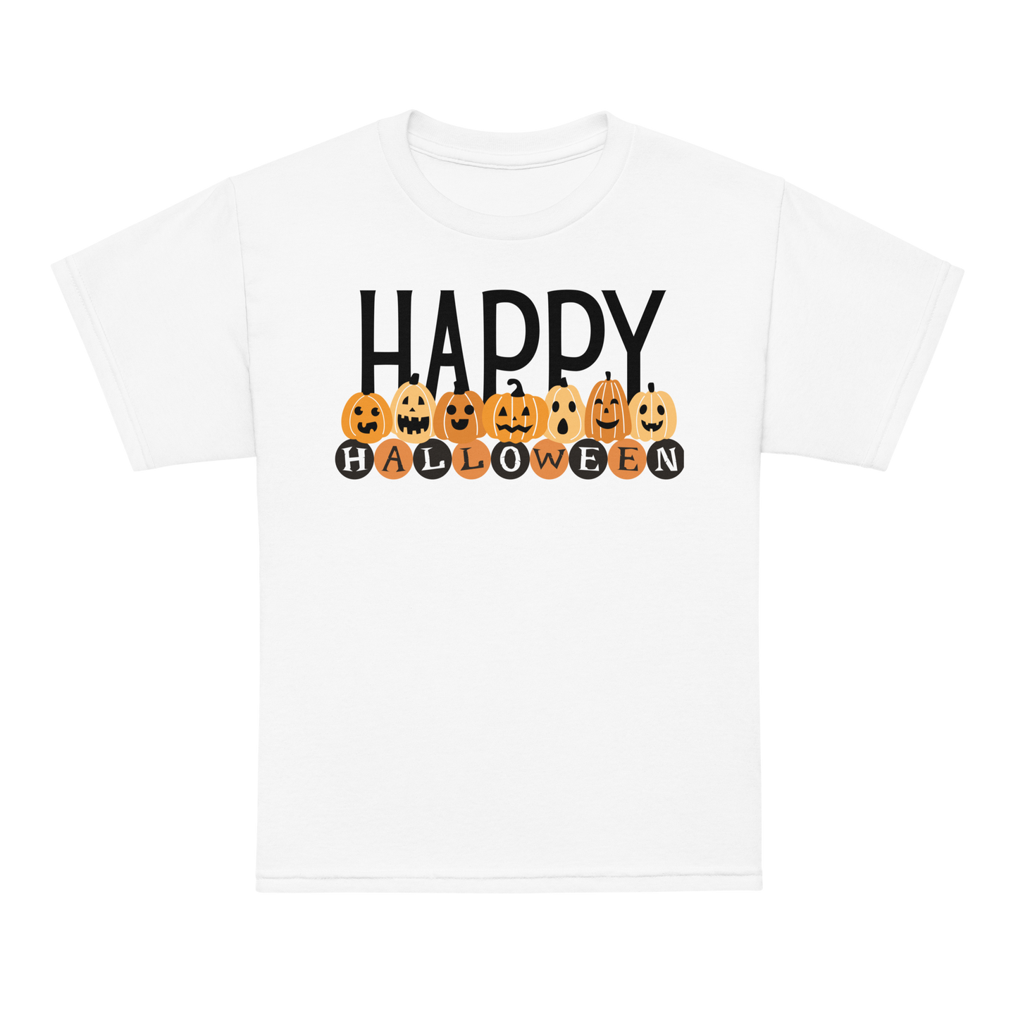 Happy Pumpkin Halloween Youth T-shirt