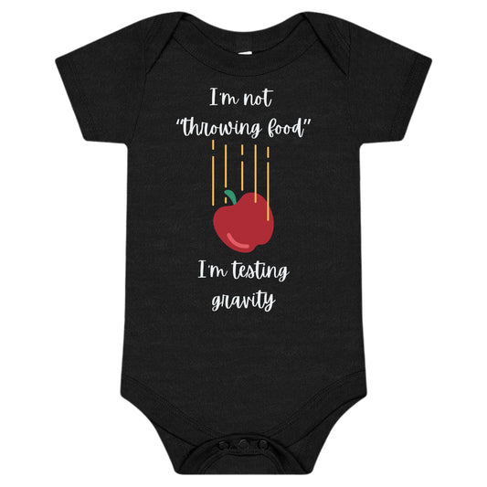 Testing Gravity Baby Onesie Bodysuit