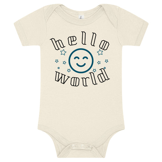 Hello World Smile Baby Onesie Bodysuit