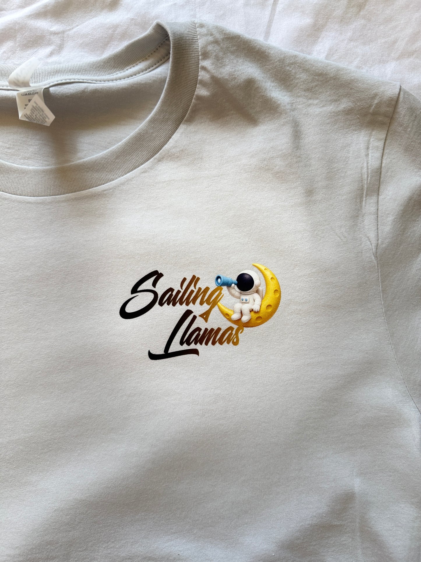 Space Explorer Adult Tee | Astronaut Solar System Graphic Shirt | Sailing Llamas