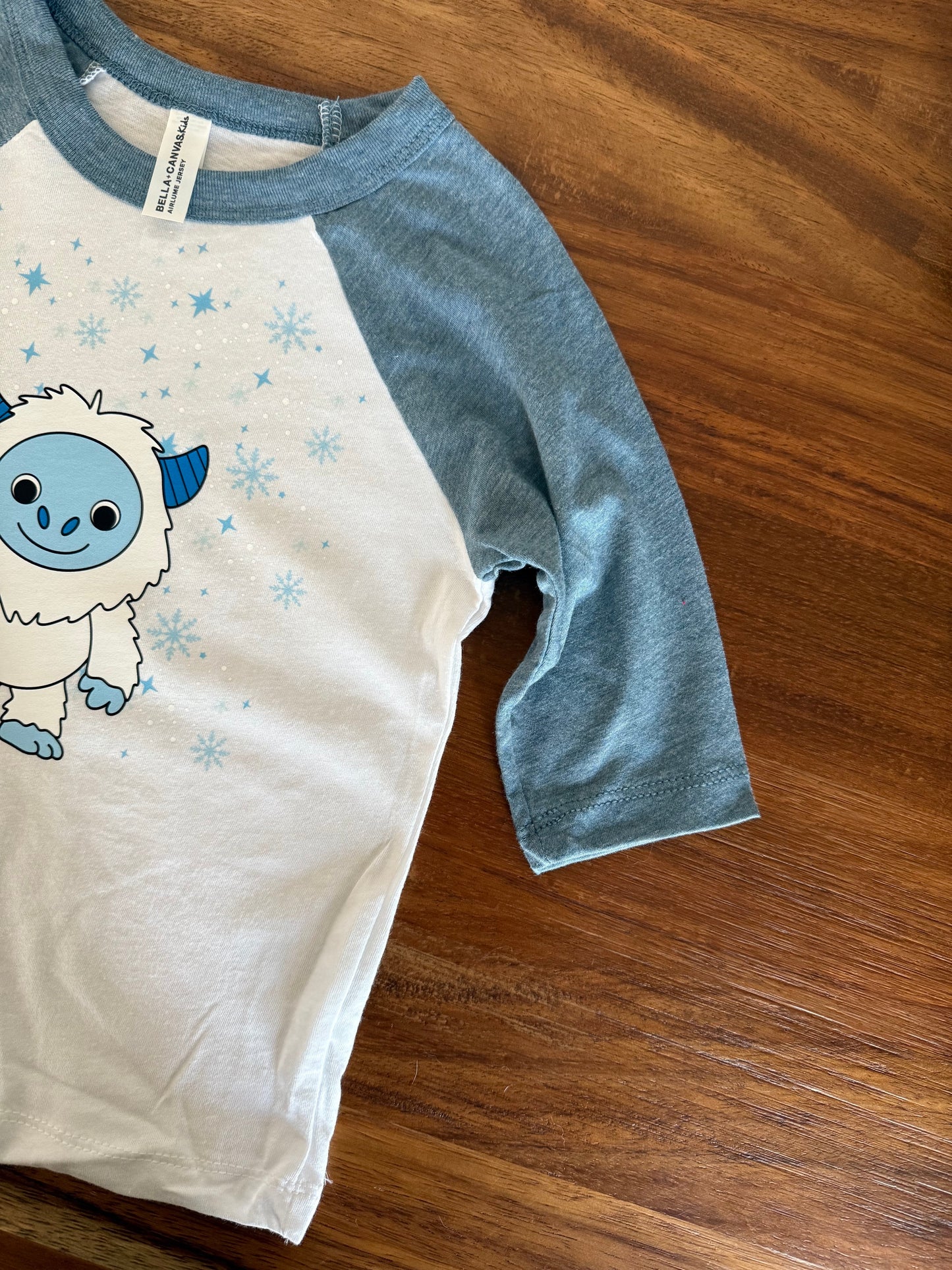 Snowflake Yeti Winter 2025 Toddler Baseball T-shirt