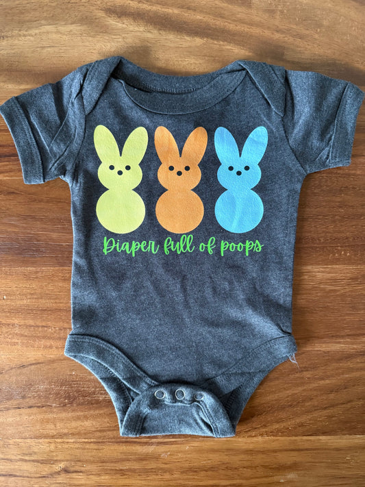 Diaper Full of Poops Baby Bodysuit Onesie