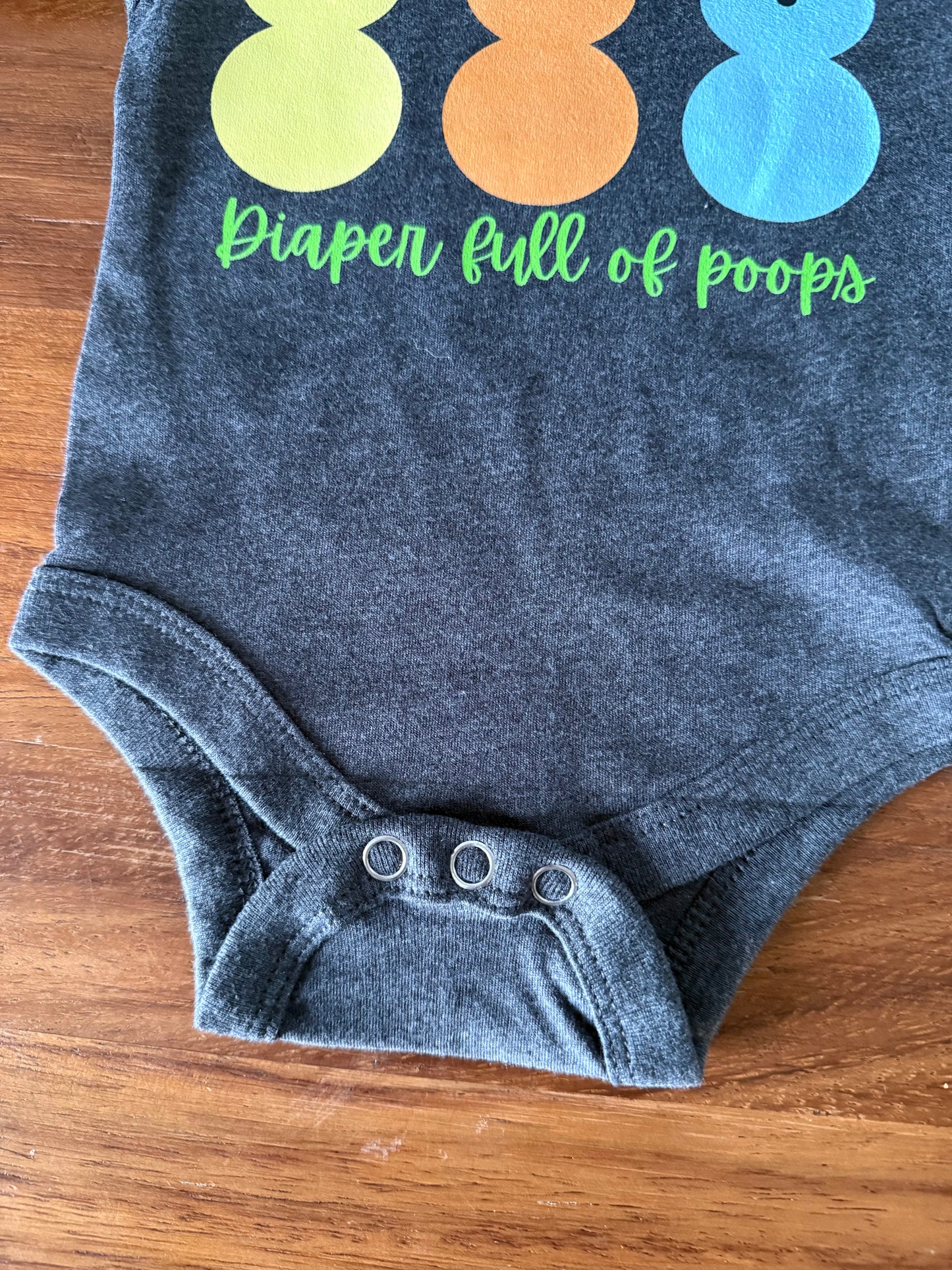 Diaper Full of Poops Baby Bodysuit Onesie