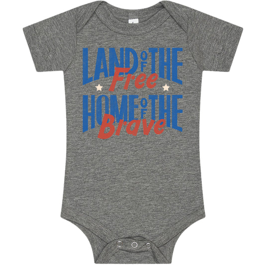 Land of the Free, Home of the Brave Baby Onesie Bodysuit