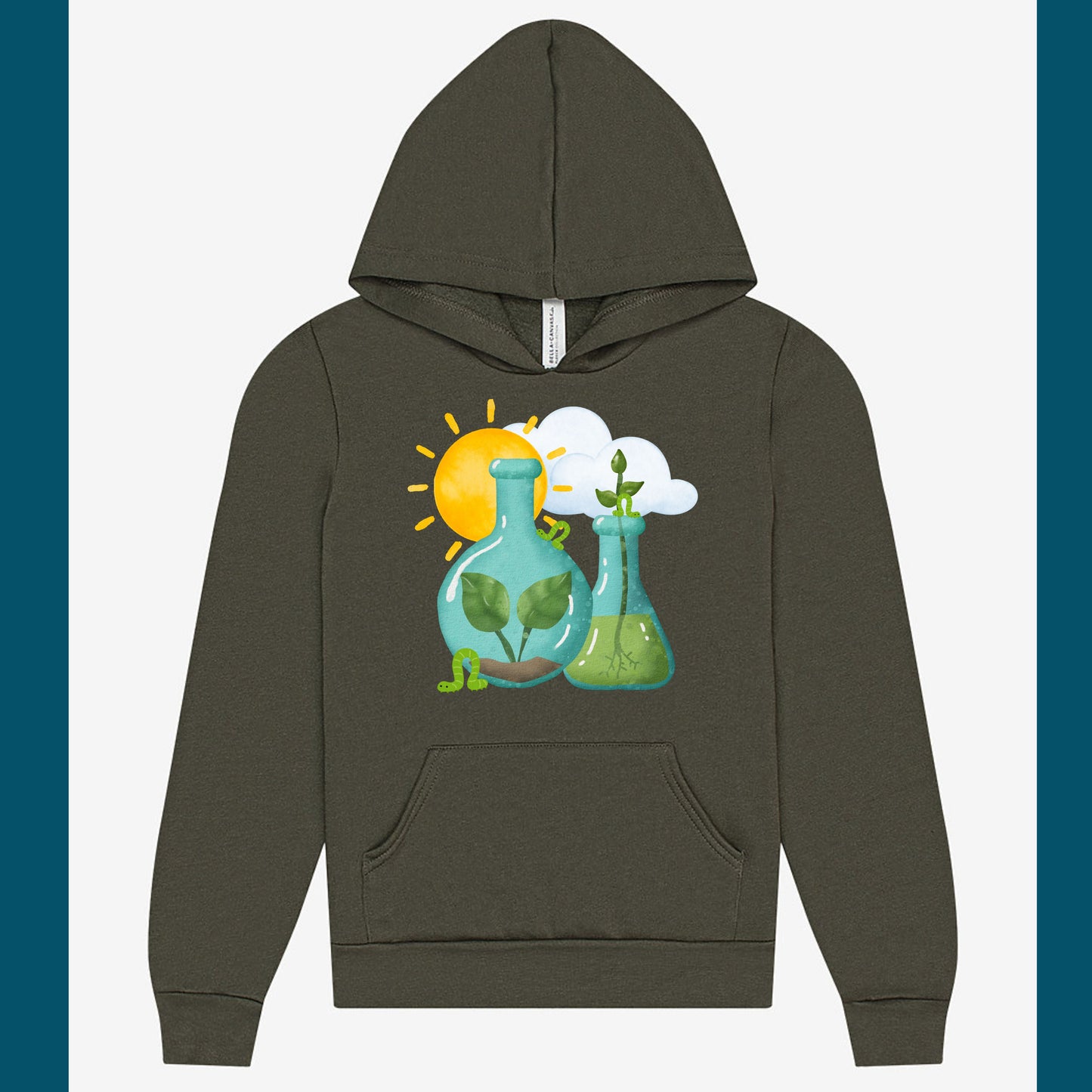 Plants in Beakers Biology Youth hoodie