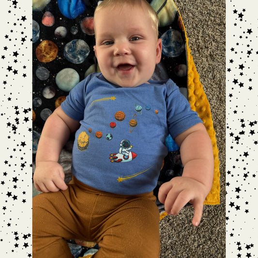 Rocket in Space Baby Onesie