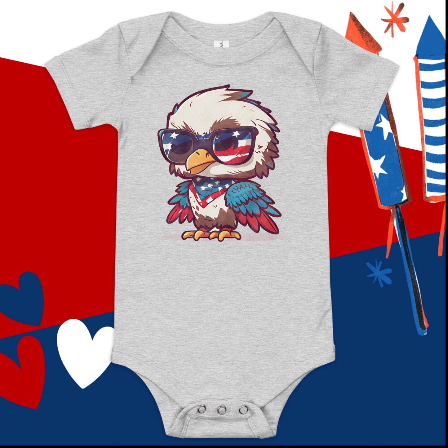 Eagle 4th of July Baby Onesie