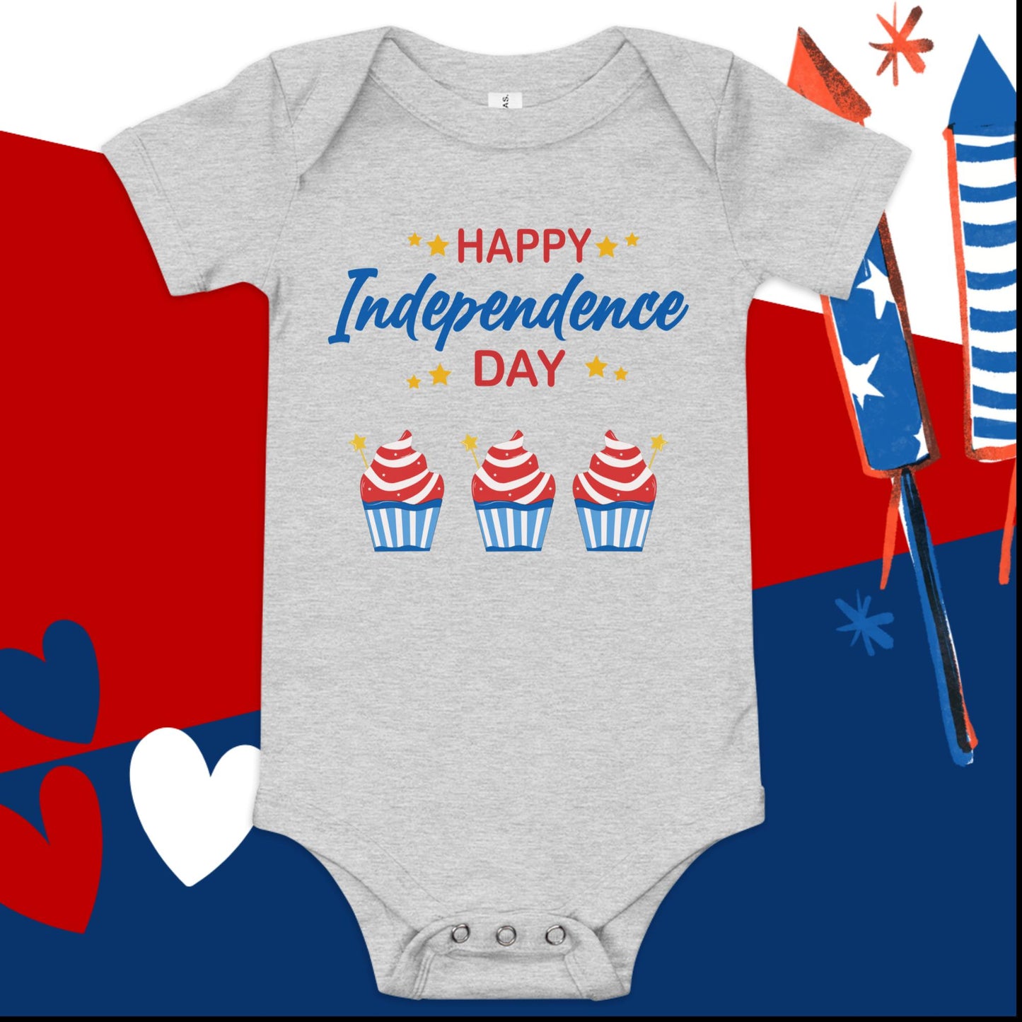 Happy Independence Day 4th of July Baby Onesie