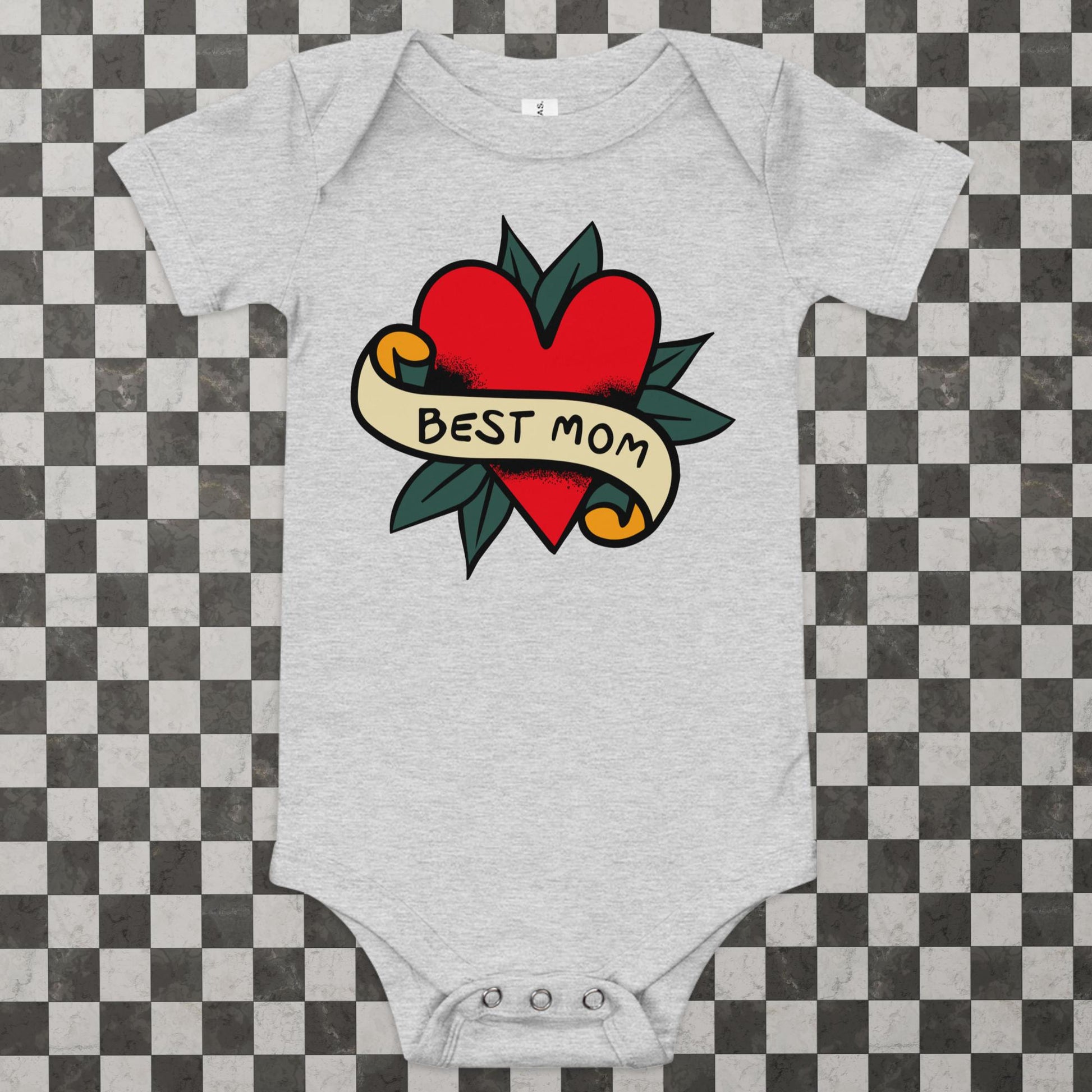 Best Mom Tattoo Baby Onesie