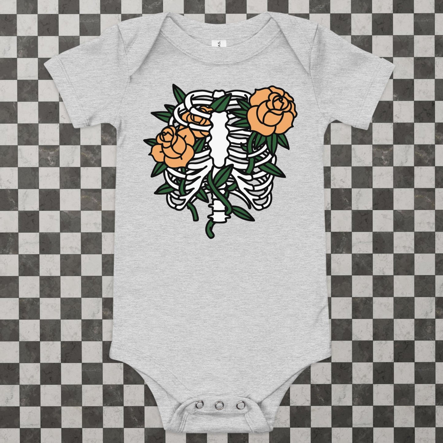 Roses and Ribs Baby Onesie