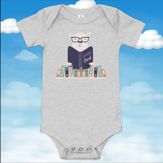 Reading Llama Baby Onesie