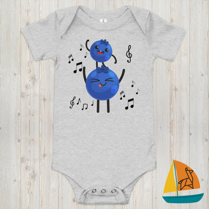 Blueberries Baby Onesie