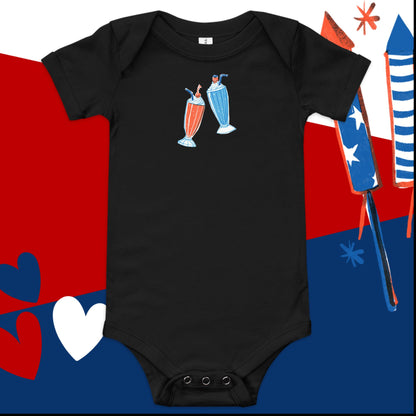 Milkshake 4th of July Baby Onesie