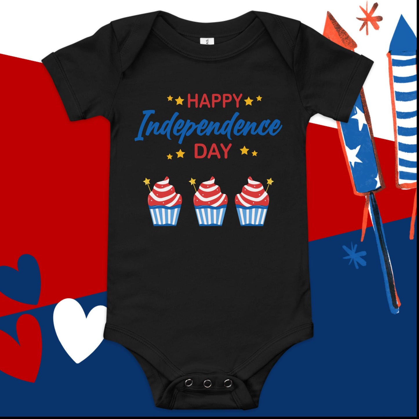 Happy Independence Day 4th of July Baby Onesie