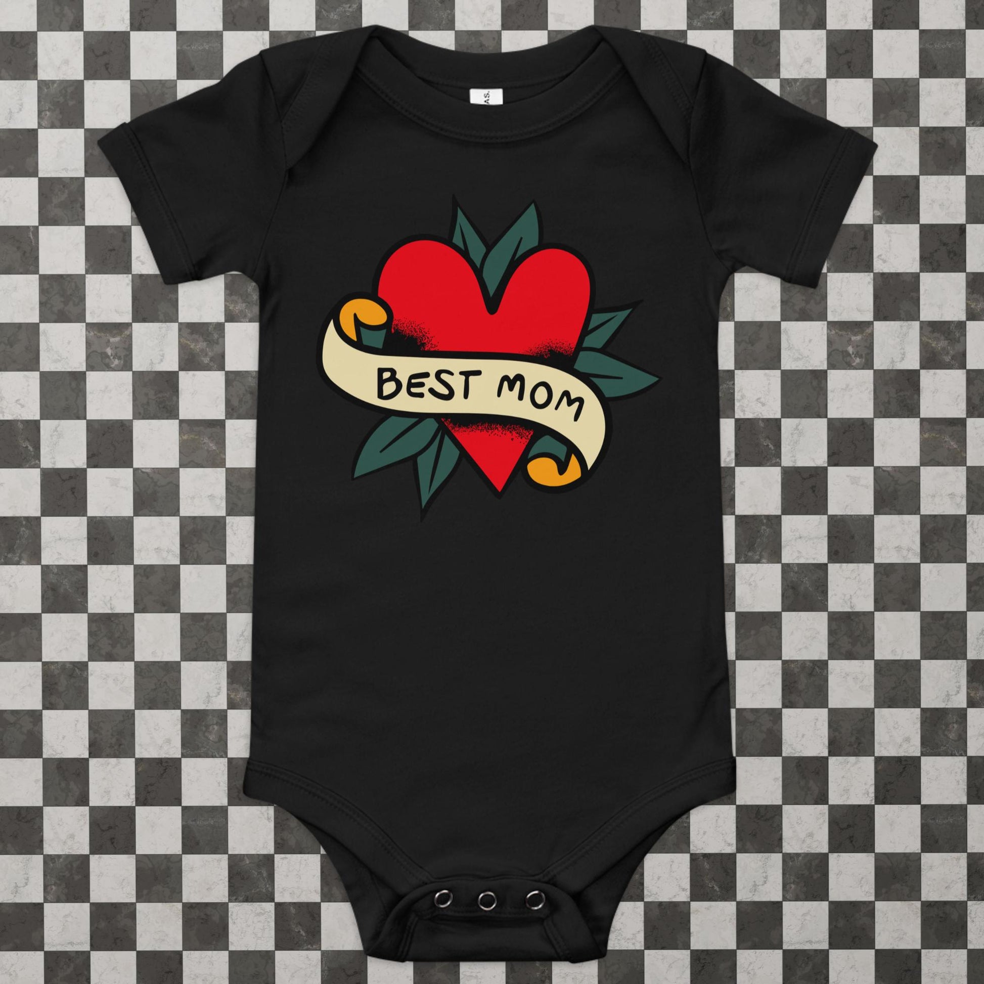 Best Mom Tattoo Baby Onesie