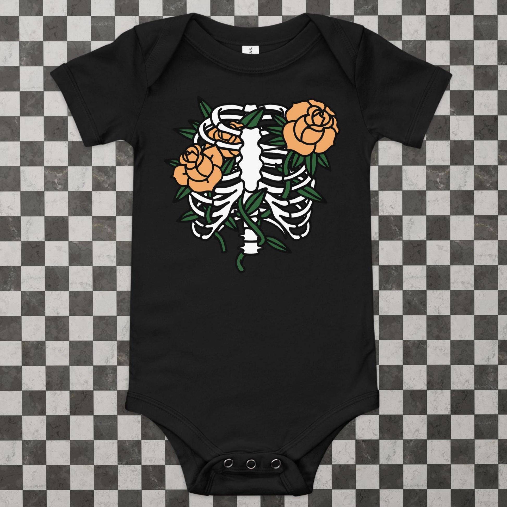 Roses and Ribs Baby Onesie