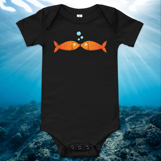 Kissing Fish Baby Onesie