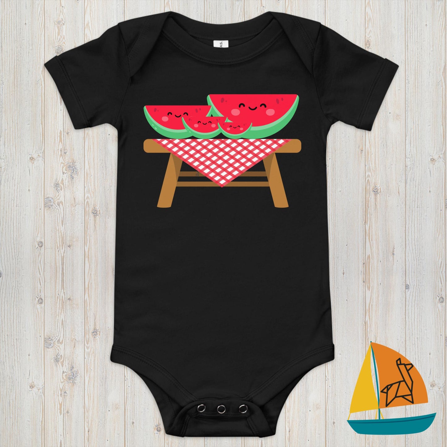 Watermelon Picnic Baby Onesie