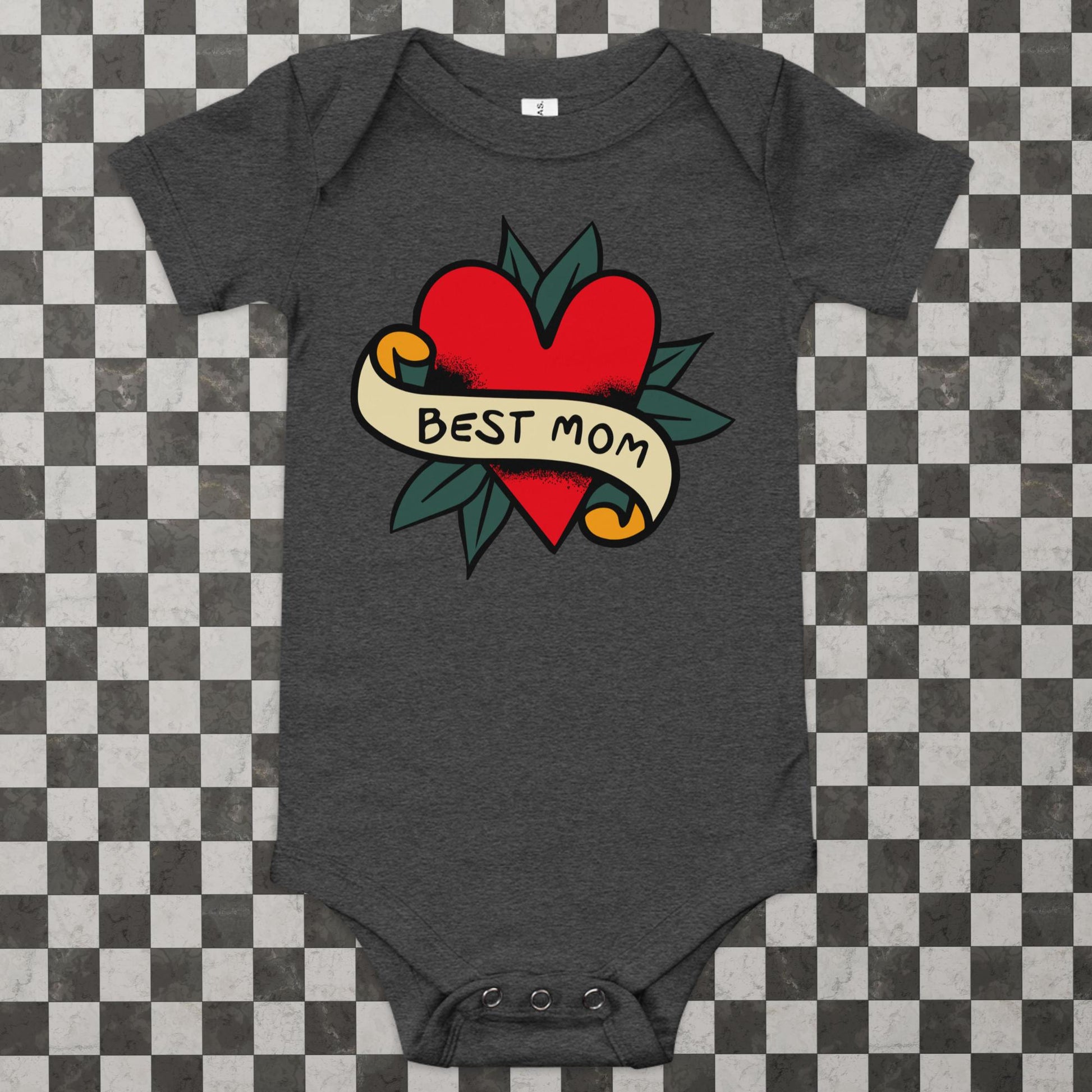 Best Mom Tattoo Baby Onesie