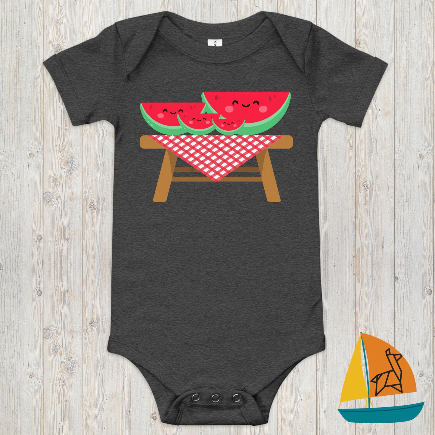 Watermelon Picnic Baby Onesie