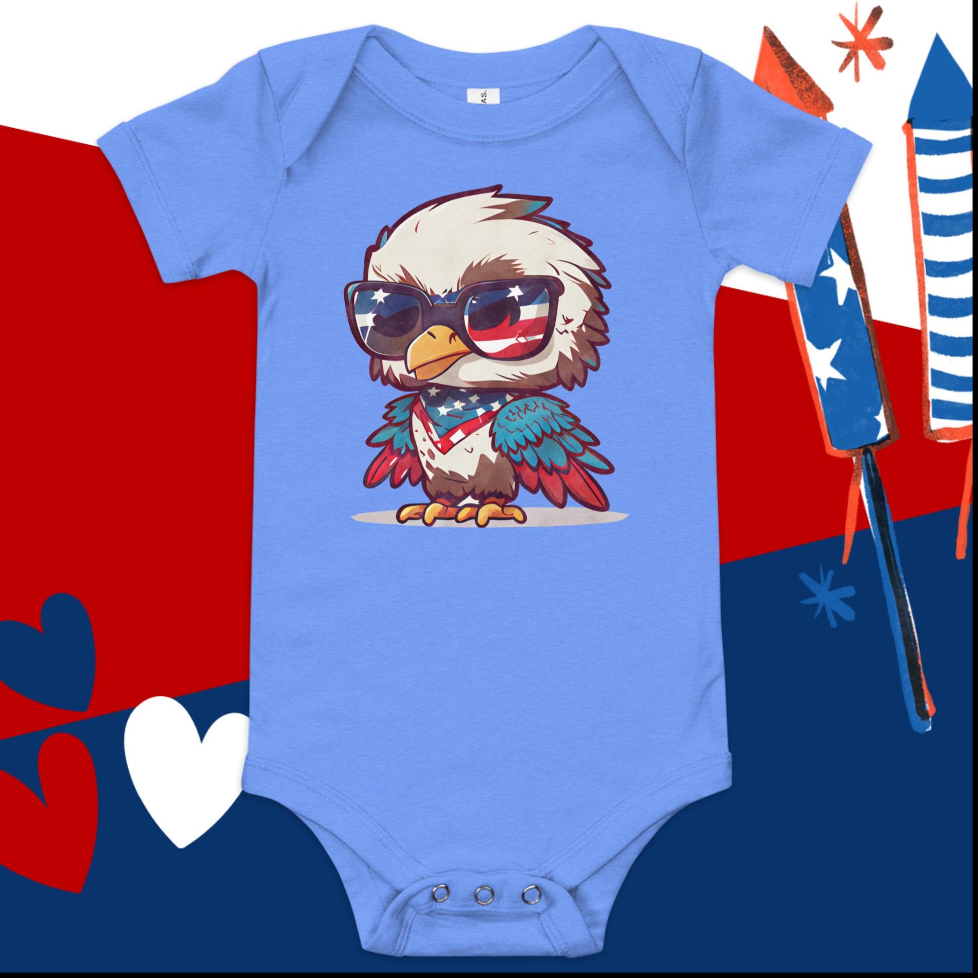 Eagle 4th of July Baby Onesie