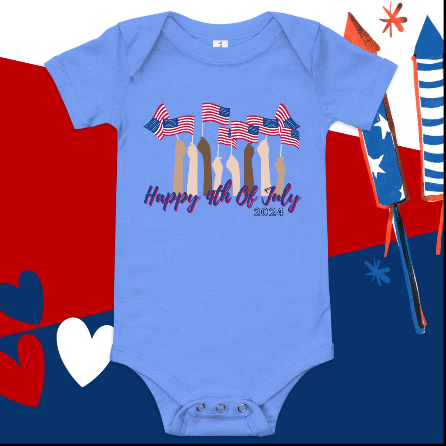 Happy 4th of July Baby Onesie