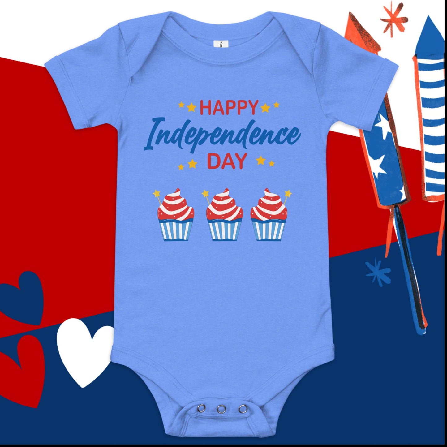 Happy Independence Day 4th of July Baby Onesie