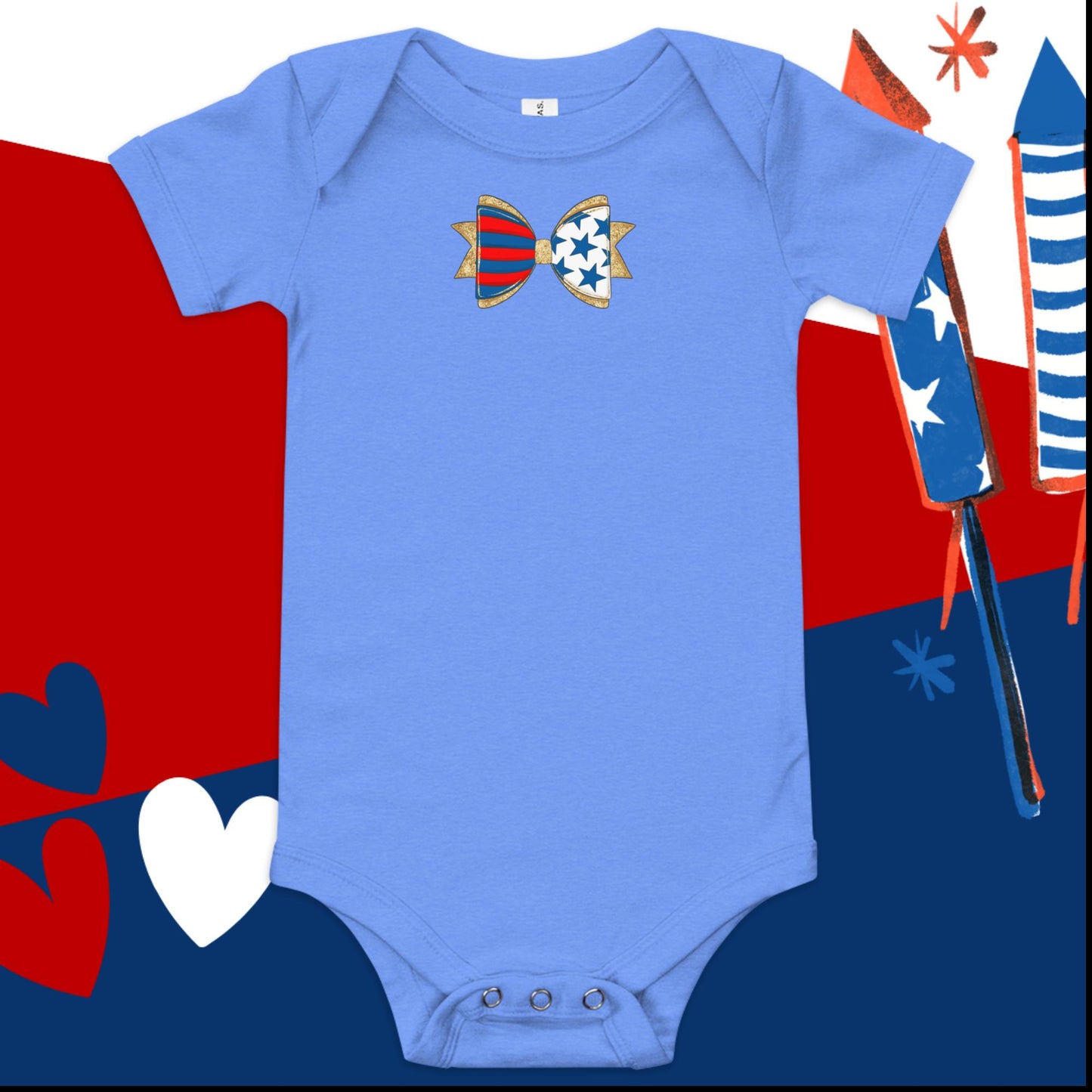 Bow tie 4th of July Baby Onesie