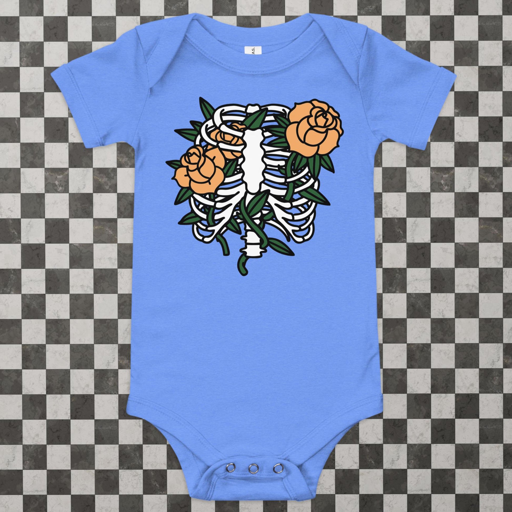 Roses and Ribs Baby Onesie