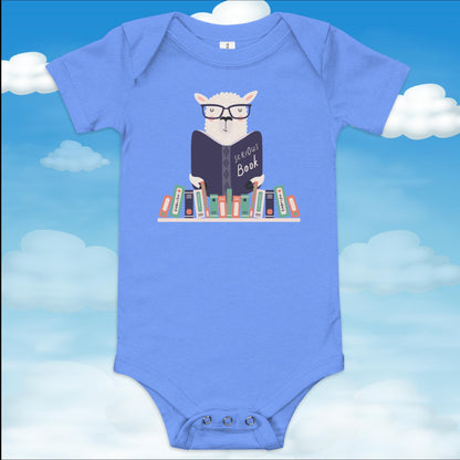 Reading Llama Baby Onesie