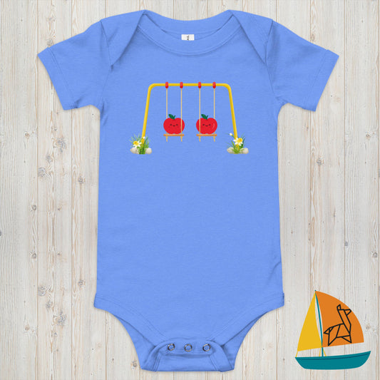 Swinging Apples Baby Onesie