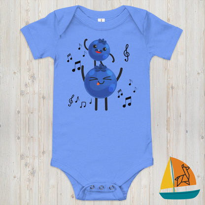 Blueberries Baby Onesie