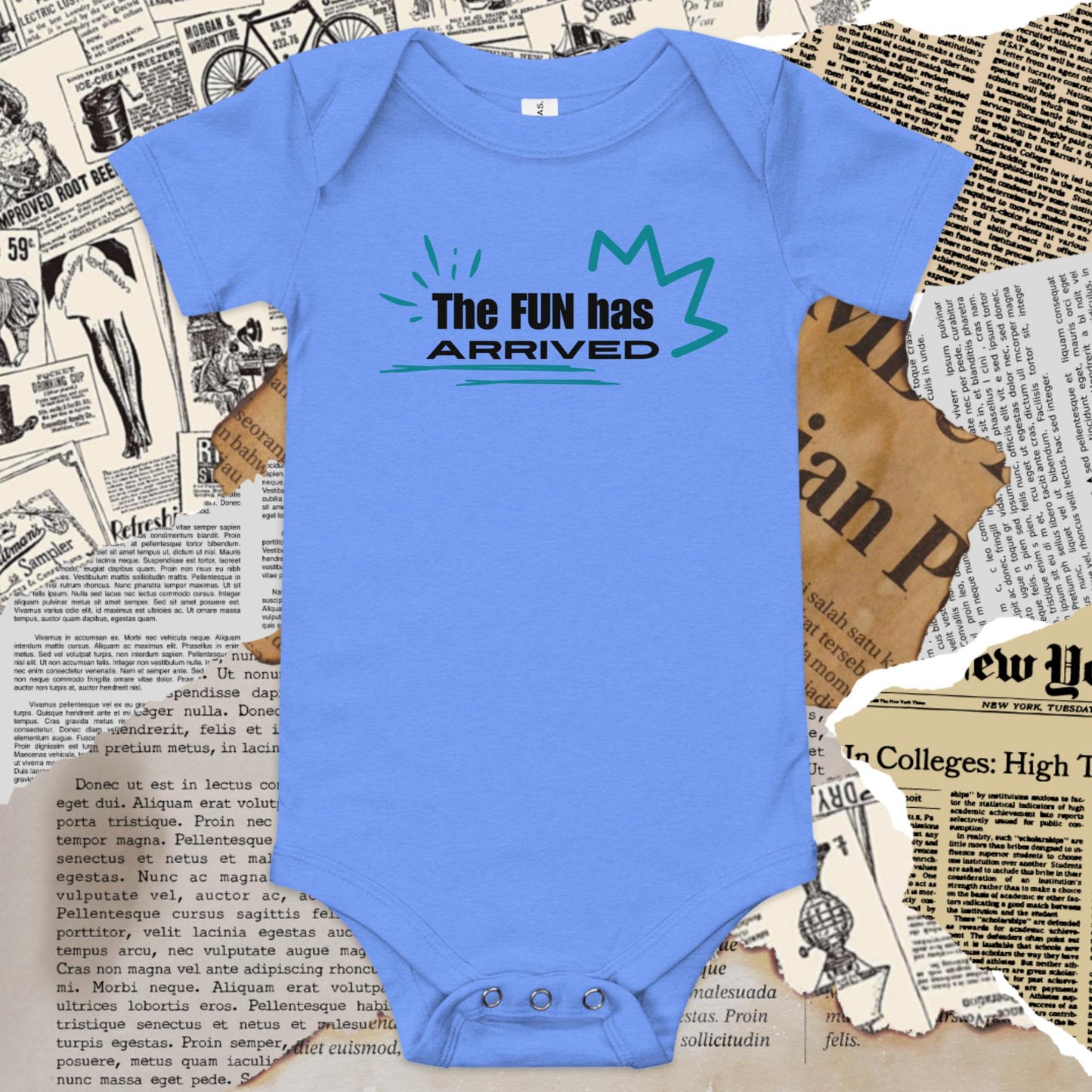 The Fun has Arrived Baby Onesie