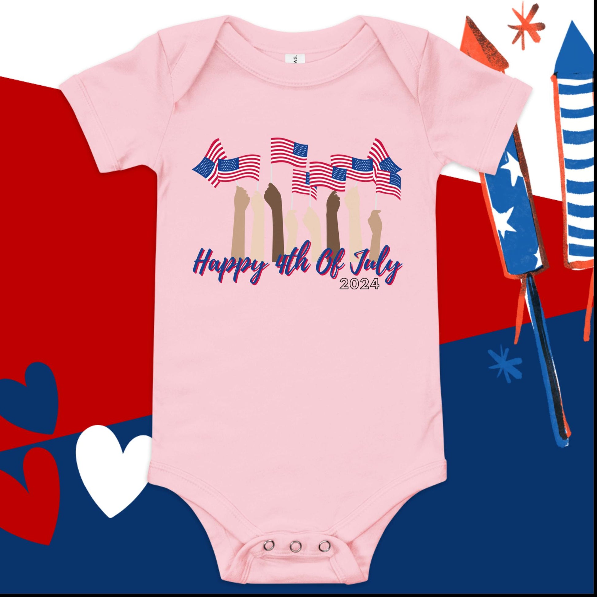 Happy 4th of July Baby Onesie