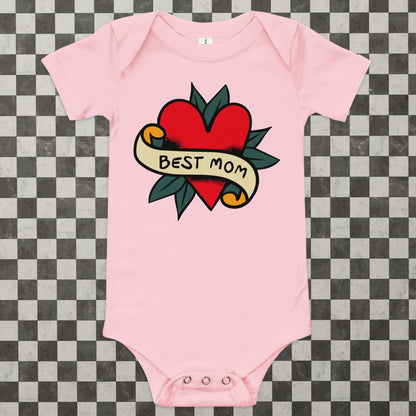 Best Mom Tattoo Baby Onesie