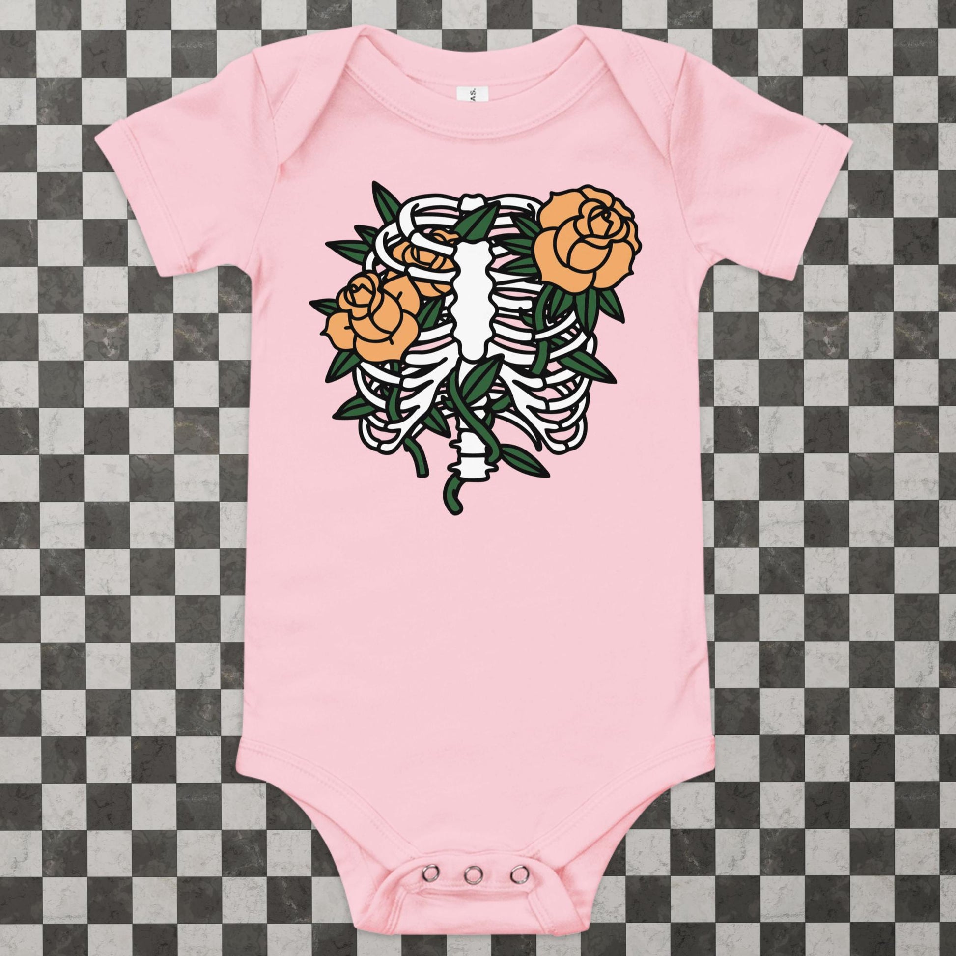 Roses and Ribs Baby Onesie