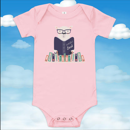 Reading Llama Baby Onesie