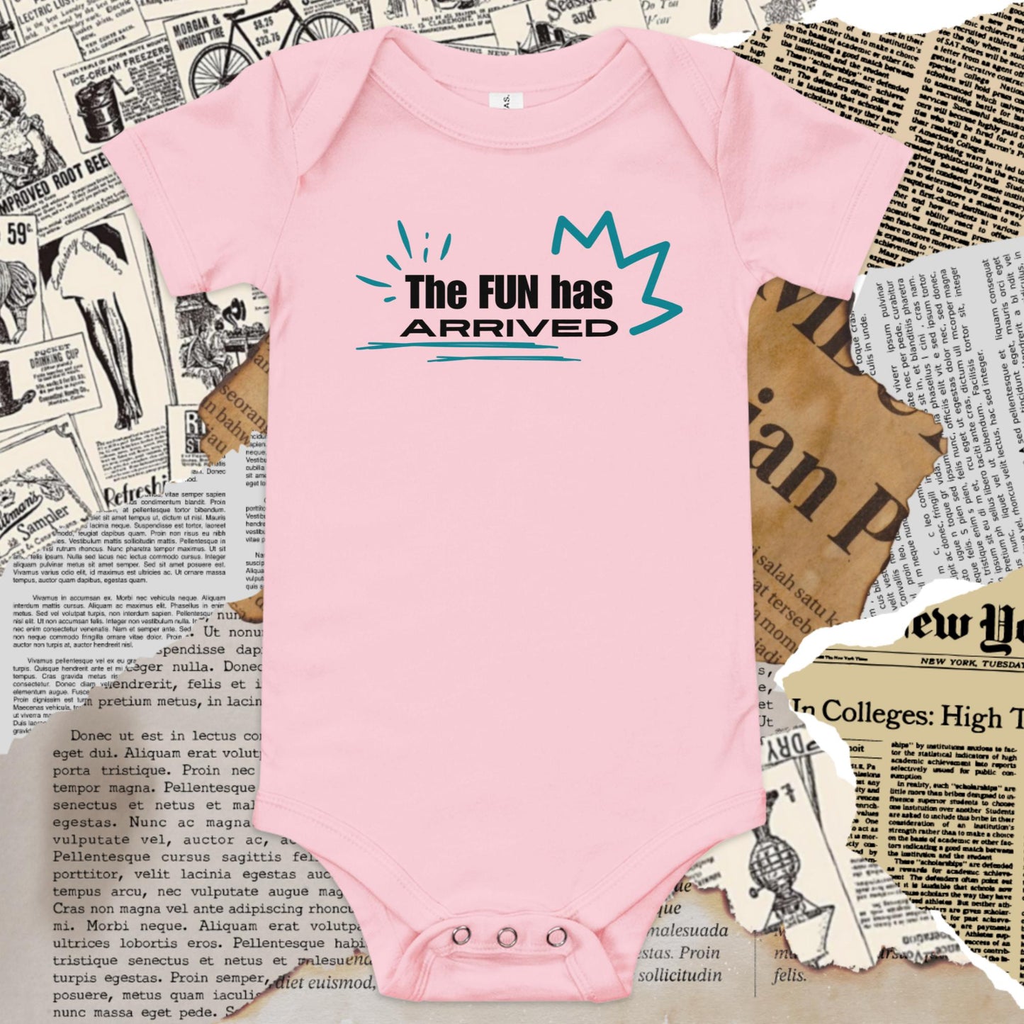 The Fun has Arrived Baby Onesie