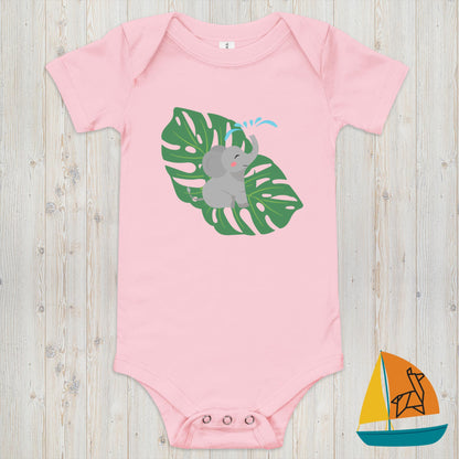 Baby Elephant on Baby Onesie