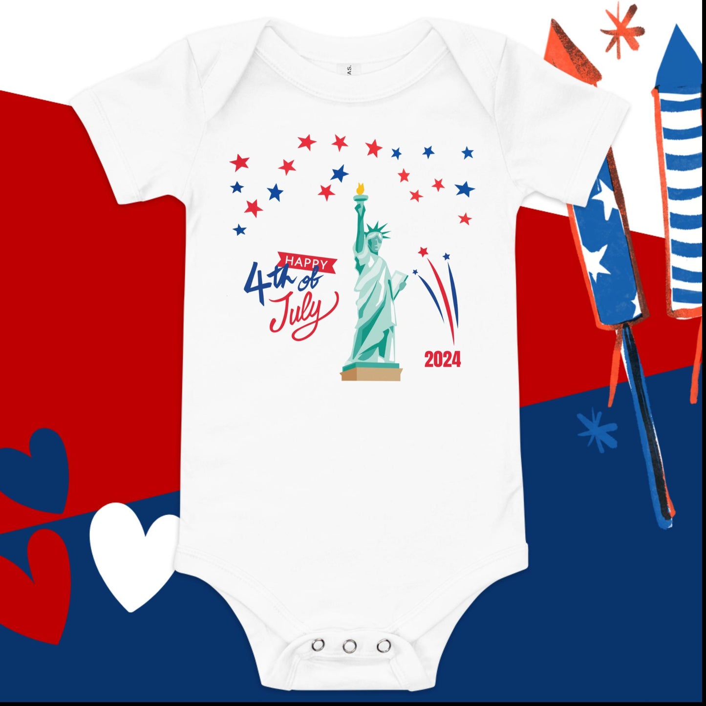 4th of July Baby Onesie