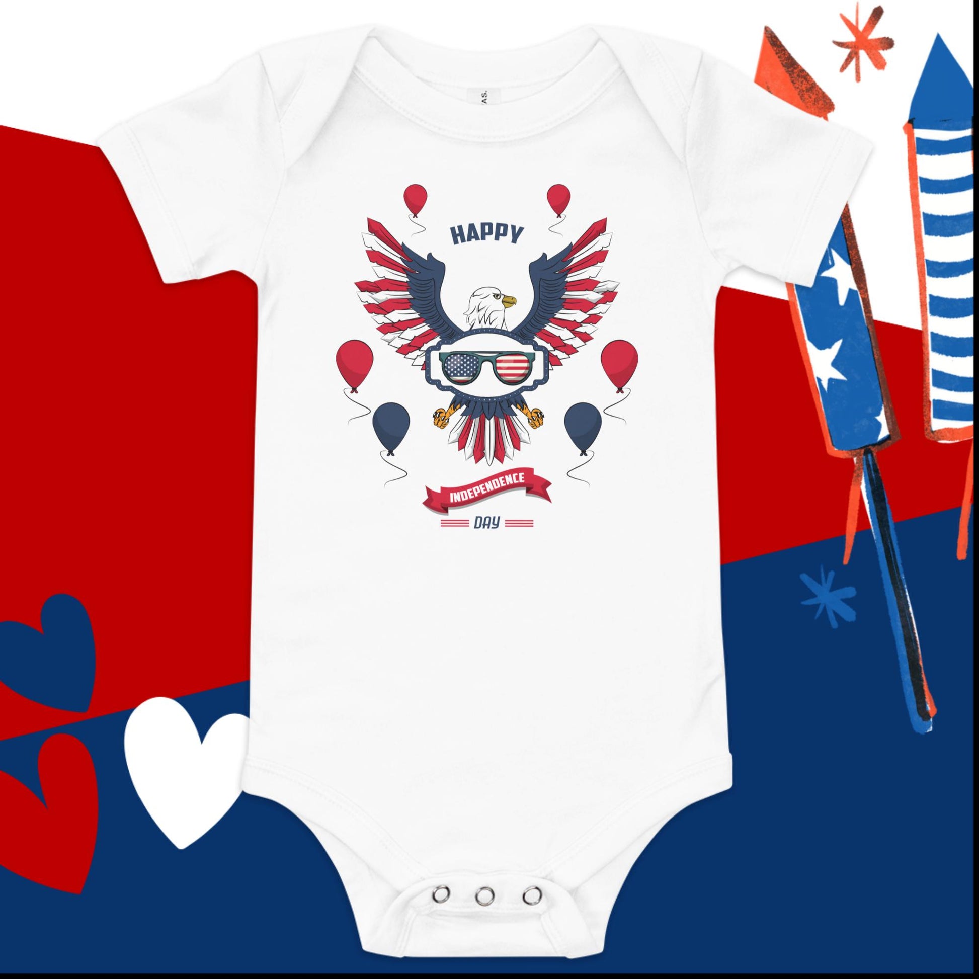 Eagle 4th of JulyBaby Onesie