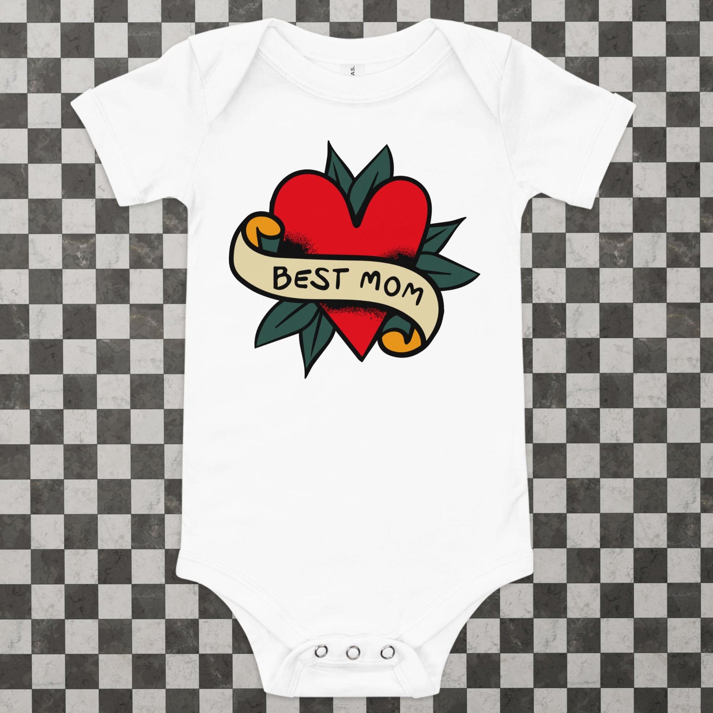 Best Mom Tattoo Baby Onesie