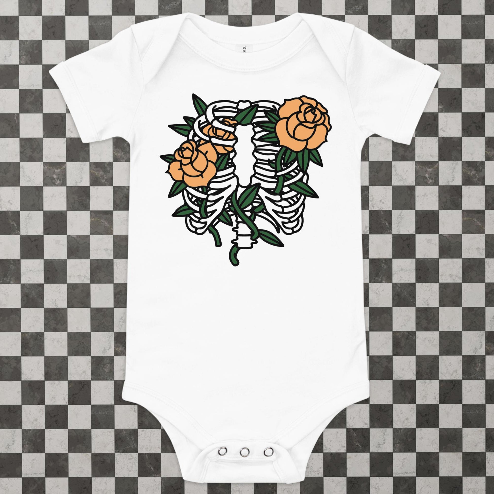 Roses and Ribs Baby Onesie