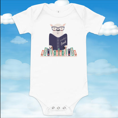 Reading Llama Baby Onesie